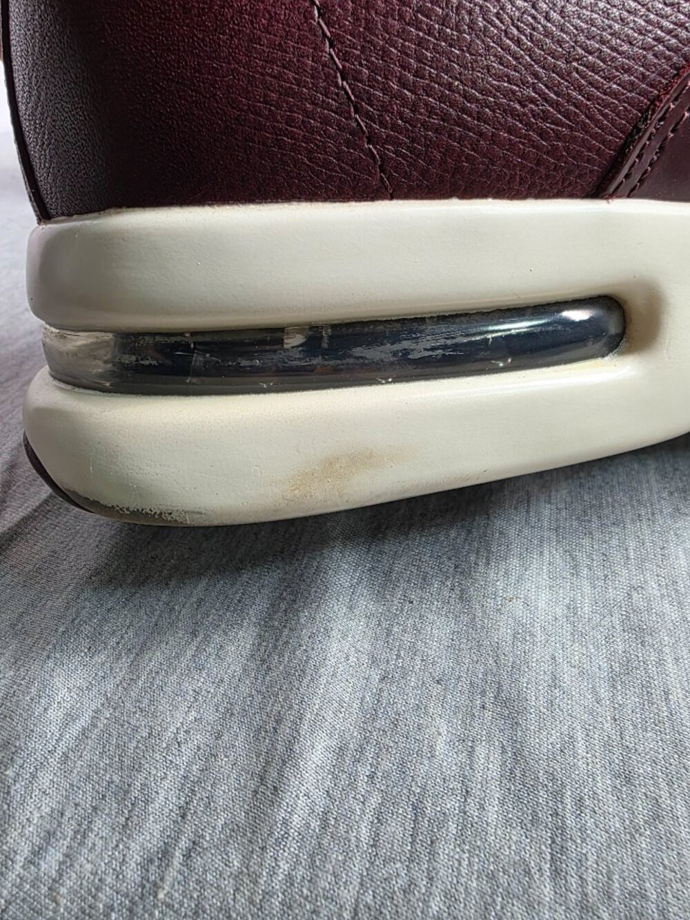 Cole Haan Nike Air Mens Sneakers Size 9.5 Burgundy Leather Lace Up - Picture 5 of 13